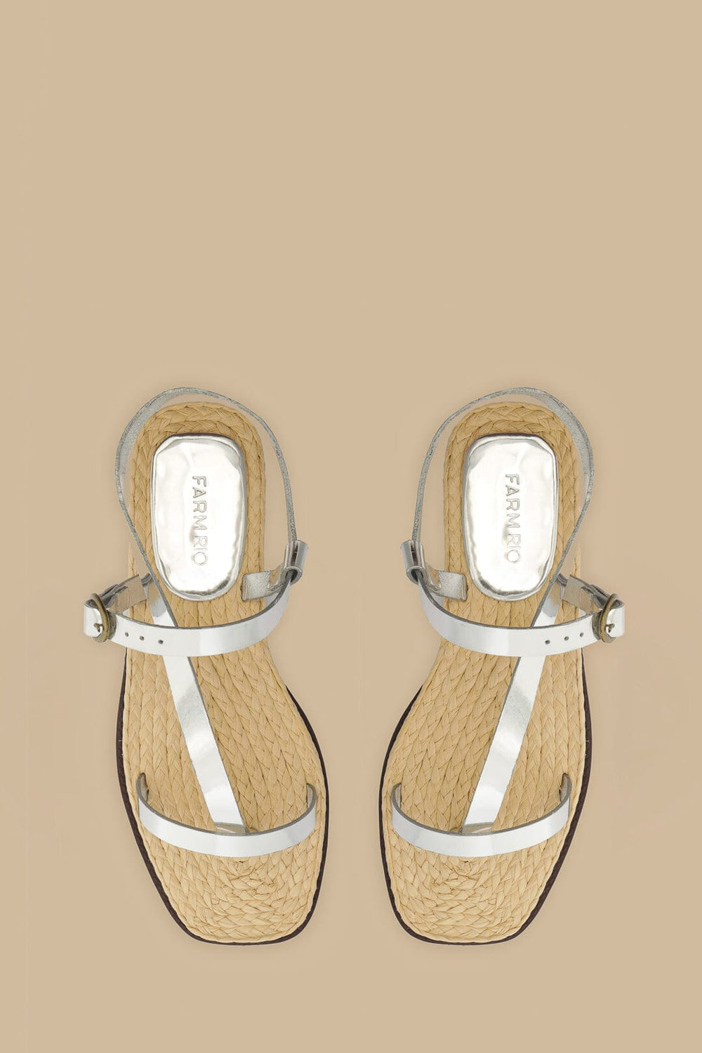 Silver Cross Strap Sandal – FARM Rio