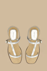 Silver Cross Strap Sandal – FARM Rio
