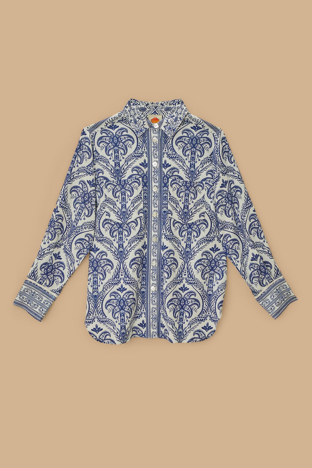 Off-White Tropical Cameo LENZING™ ECOVERO™ Euroflax™ Pajama Shirt – FARM Rio