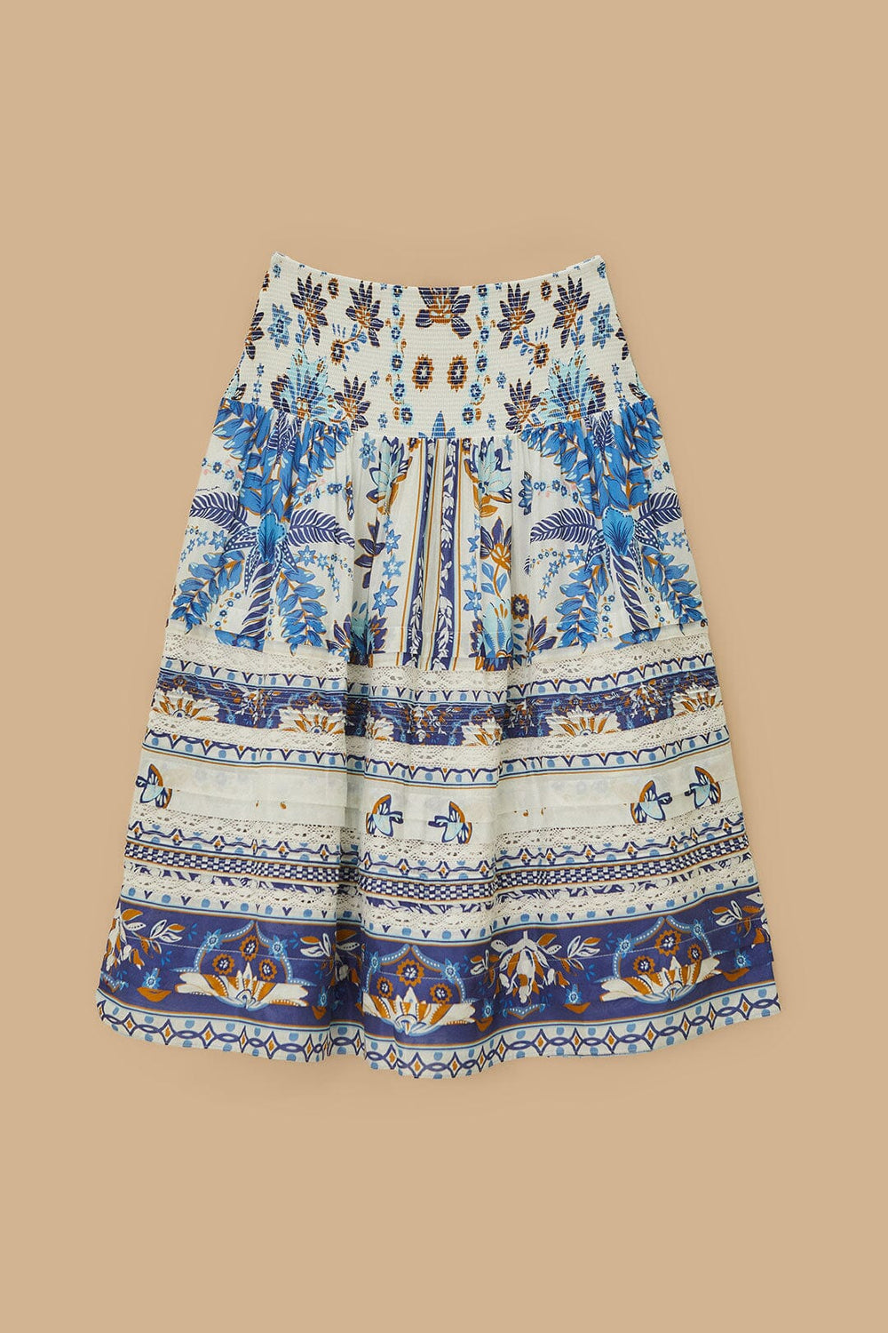 Off-White Ana Tapestry Organic Cotton Midi Skirt – FARM Rio