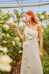 Off-White Garden LENZING™ ECOVERO™ Euroflax™ Midi Dress – FARM Rio