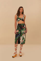 Mixed Midnight Macaw Fiesta Wavy Crop Top – FARM Rio