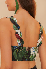 Mixed Midnight Macaw Fiesta Wavy Crop Top – FARM Rio