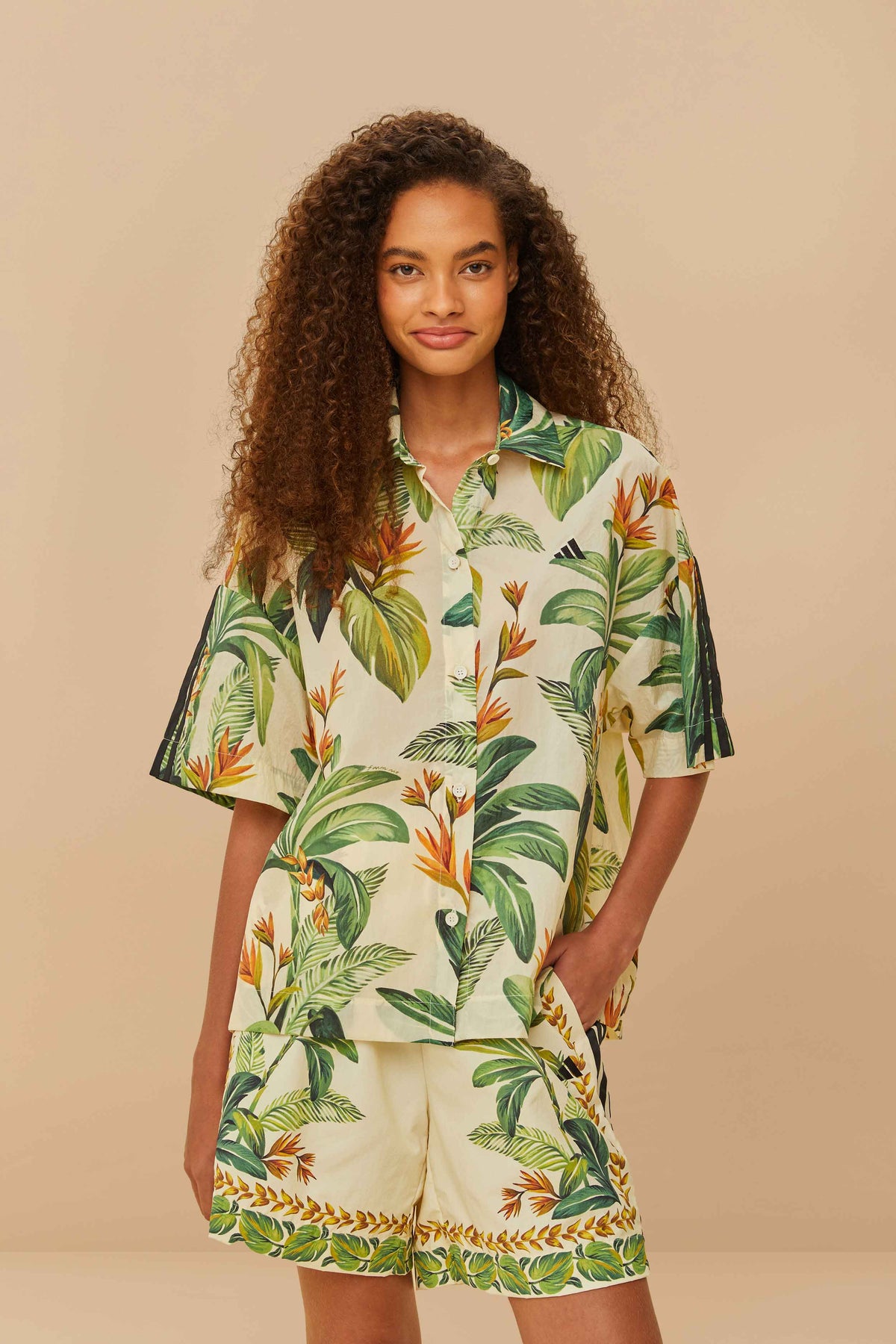 Adidas Tropical Breeze Cream White Shirt – FARM Rio