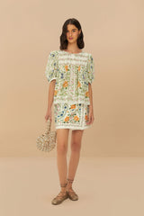 Off-White Folk Floral Mini Skirt – FARM Rio