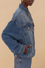 Denim Buttoned Jacket – FARM Rio