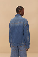 Denim Buttoned Jacket – FARM Rio