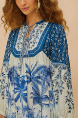 Off-White Palm Tree Beach Mini Dress – FARM Rio