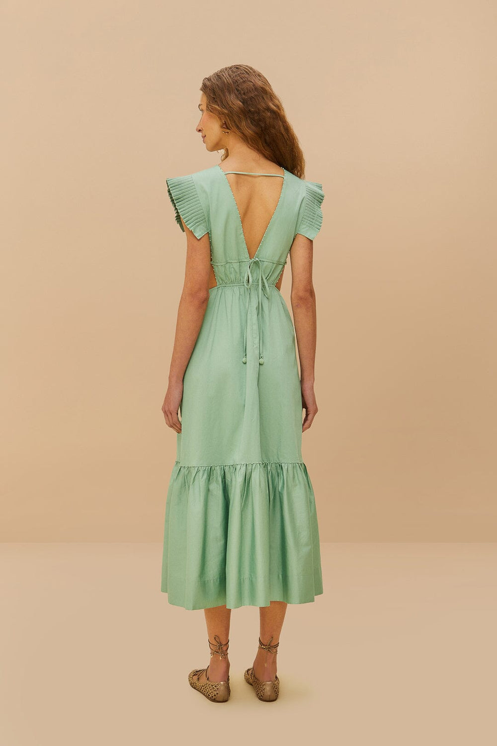Light Green Butterfly Cut-Out Midi Dress – FARM Rio
