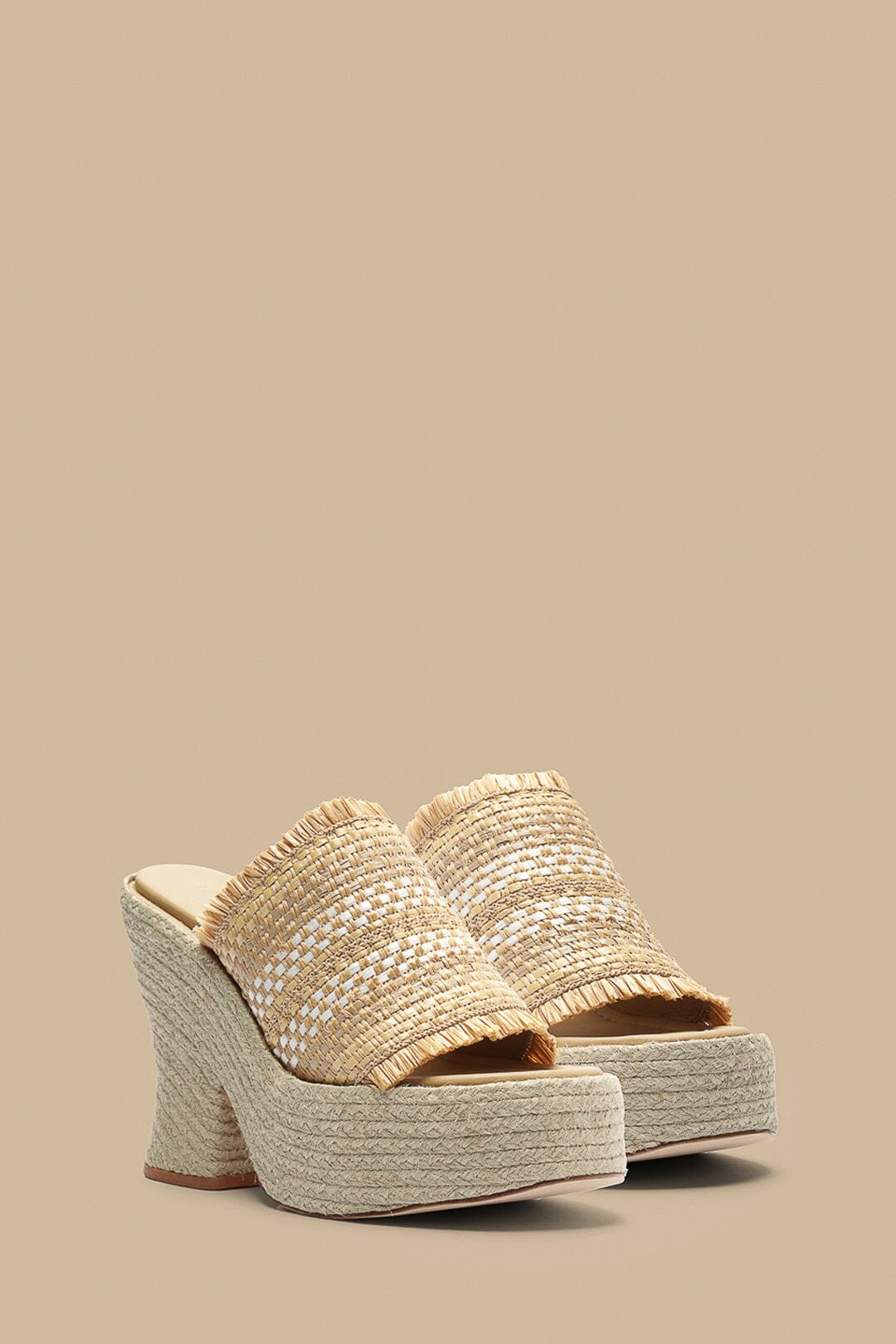Natural Weaved Raffia Platform Sandal – FARM Rio