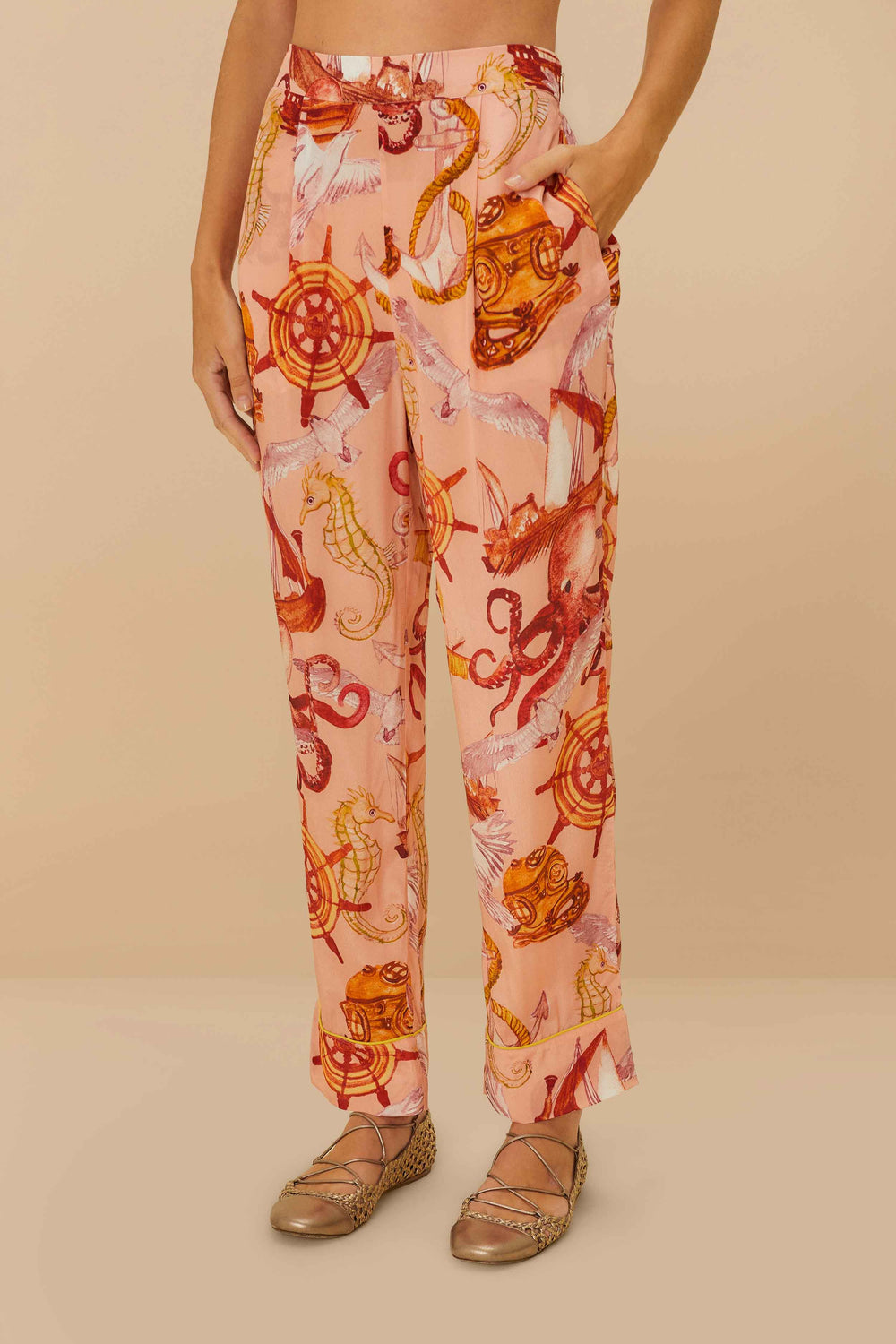Pink Nautical Wonder Pajama Pants – FARM Rio
