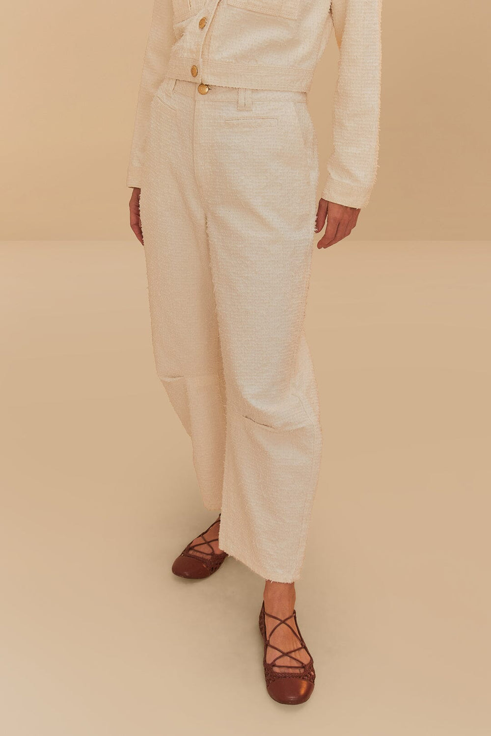 Off-White Twill Laser Carpenter Pants – FARM Rio