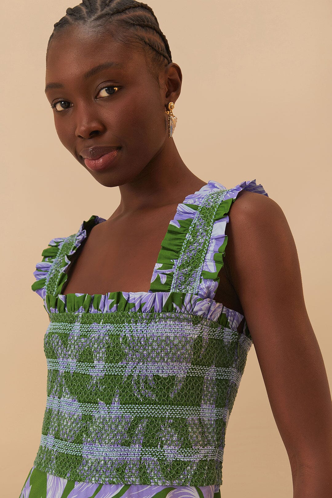 Green Tropical Swing Sleeveless Midi Dress – FARM Rio