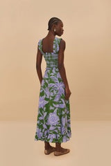 Green Tropical Swing Sleeveless Midi Dress – FARM Rio