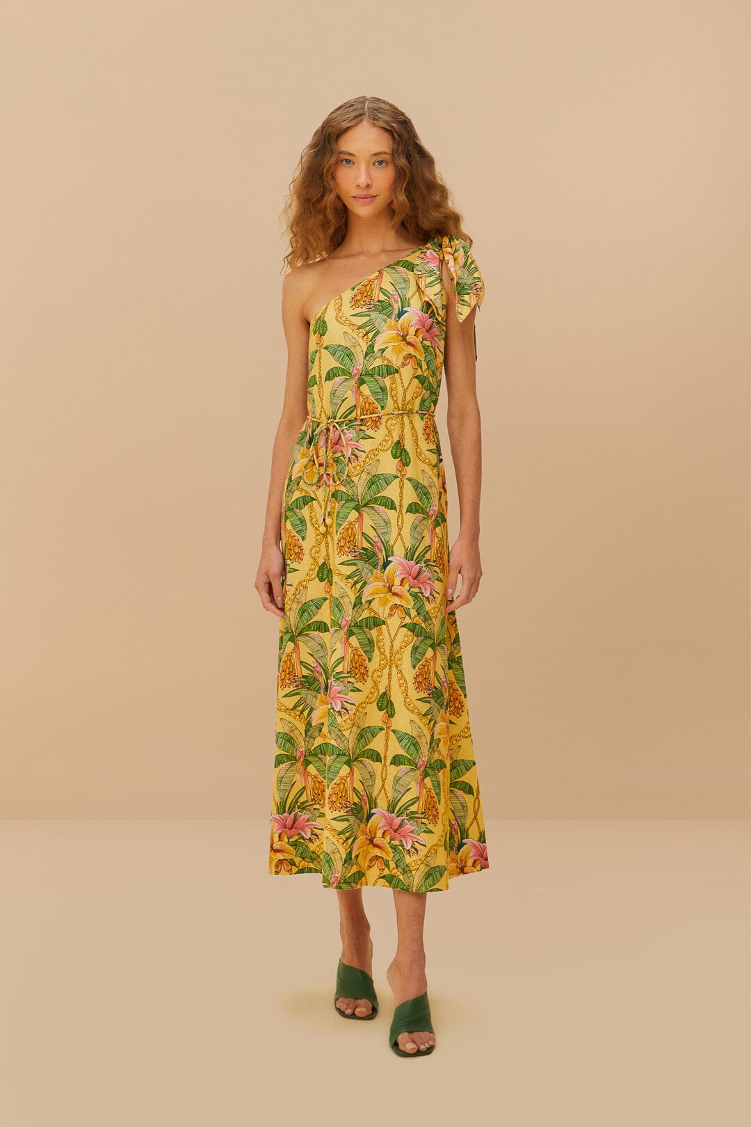 Yellow Tropical Paradise LENZING™ ECOVERO™ Euroflax™ Maxi Dress – FARM Rio
