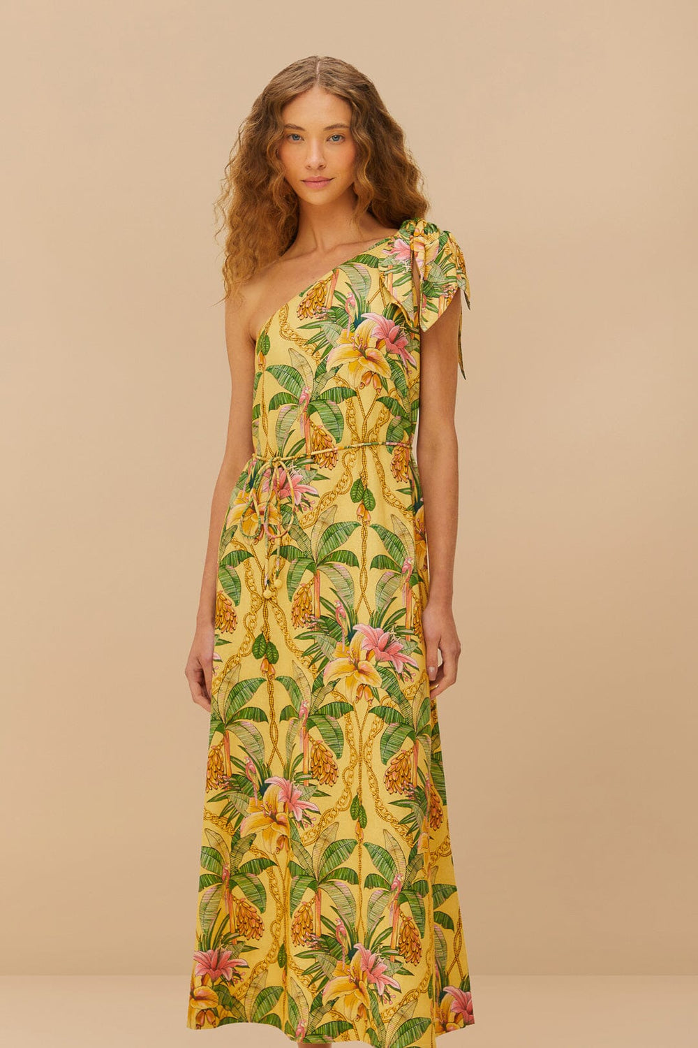 Yellow Tropical Paradise LENZING™ ECOVERO™ Euroflax™ Maxi Dress – FARM Rio