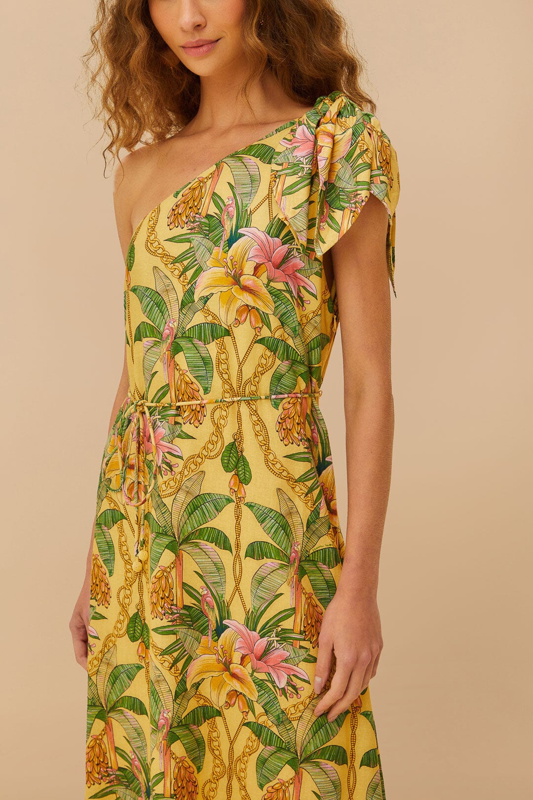 Yellow Tropical Paradise LENZING™ ECOVERO™ Euroflax™ Maxi Dress – FARM Rio