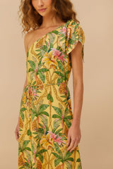 Yellow Tropical Paradise LENZING™ ECOVERO™ Euroflax™ Maxi Dress – FARM Rio