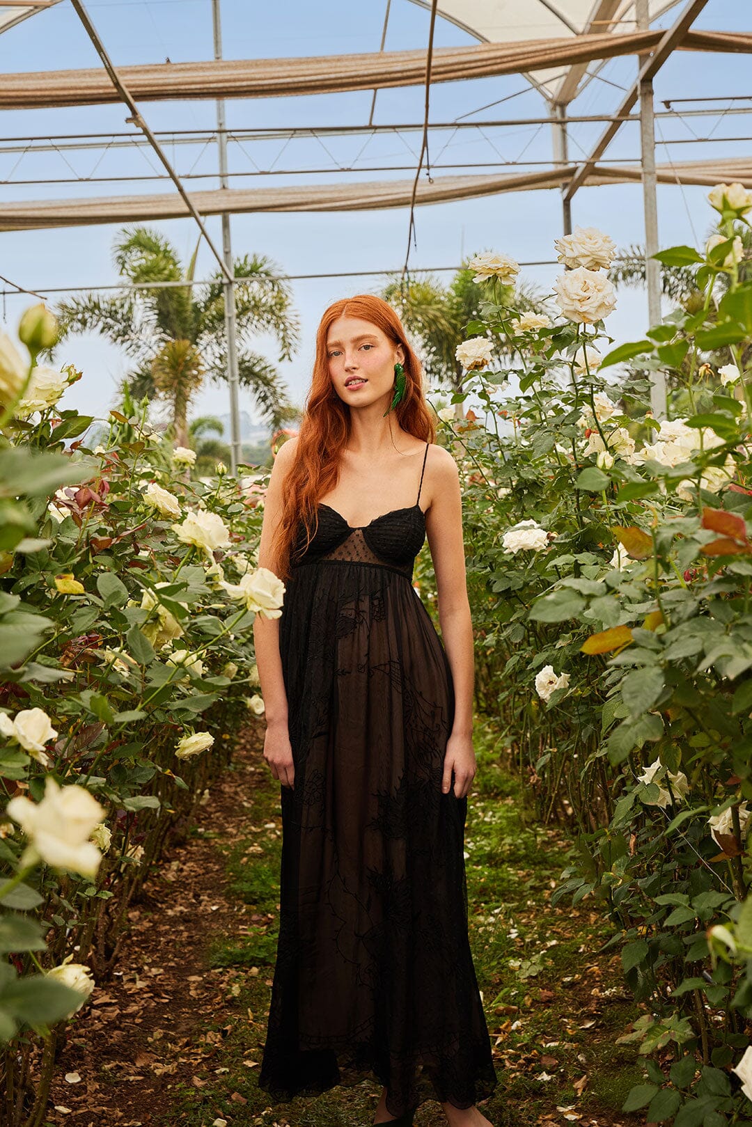 Black Special Lace Sleeveless Maxi Dress – FARM Rio