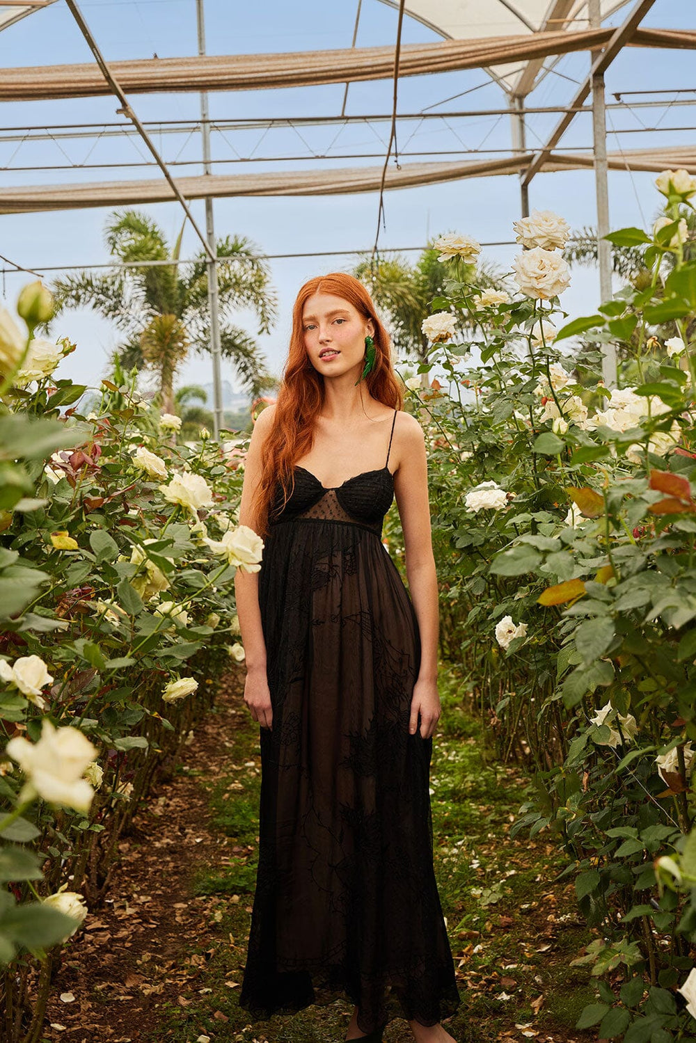 Black Special Lace Sleeveless Maxi Dress – FARM Rio