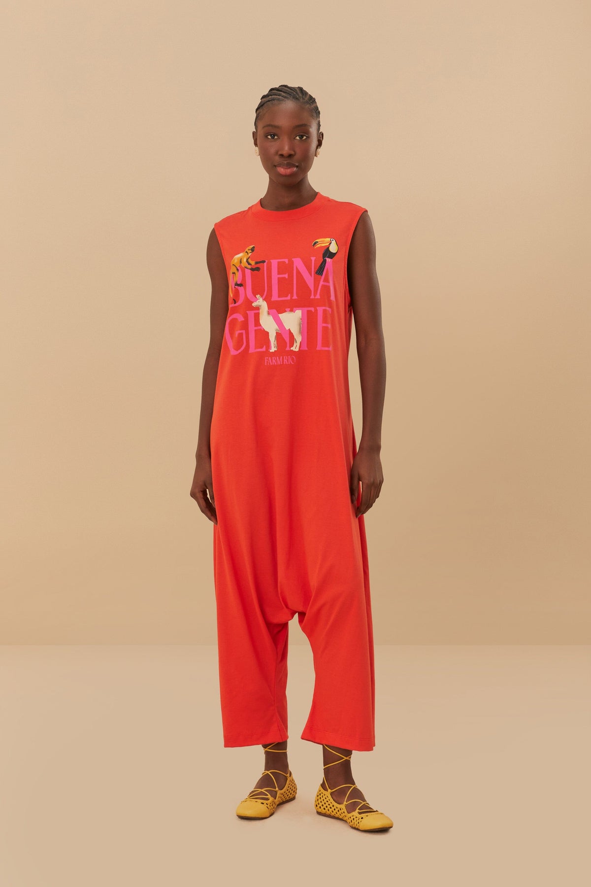 Red Buena Gente Jumpsuit – FARM Rio