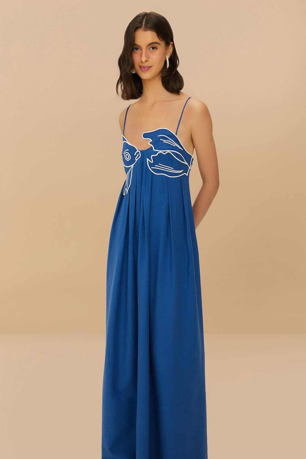 Blue Fish Top LENZING™ ECOVERO™ Euroflax™ Maxi Dress – FARM Rio