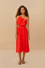 Red Garden Lenzing™ Ecovero™ Euroflax™ Midi Dress – FARM Rio