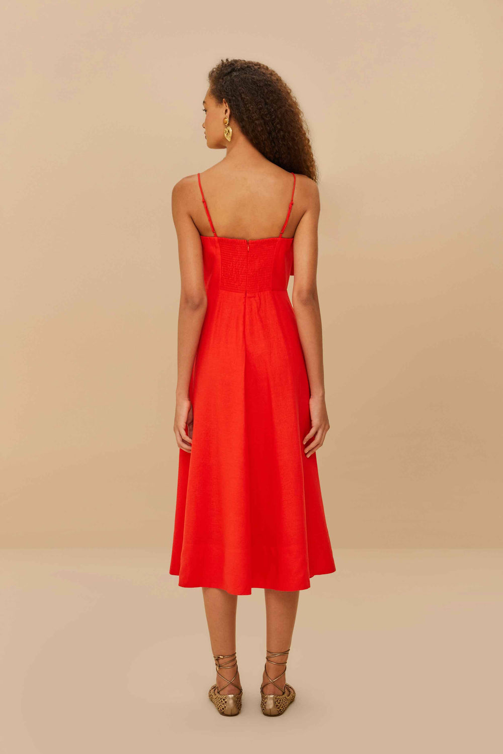 Red Garden Lenzing™ Ecovero™ Euroflax™ Midi Dress – FARM Rio