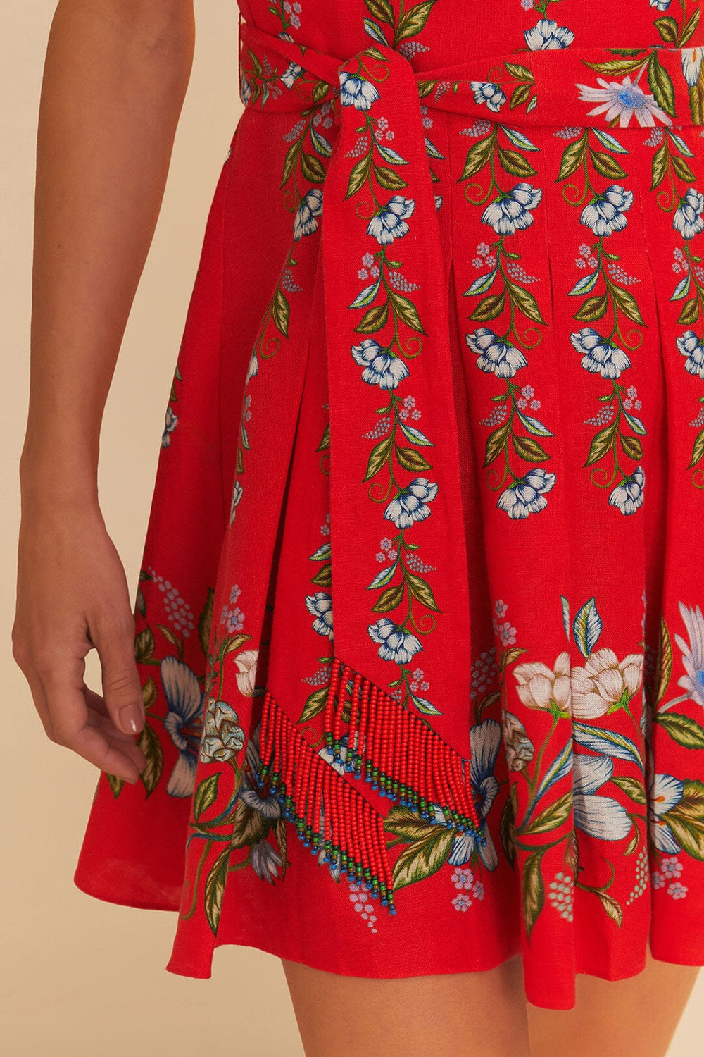 Red Sweet Bloom Bouquet LENZING™ ECOVERO™ Euroflax™ Mini Dress – FARM Rio