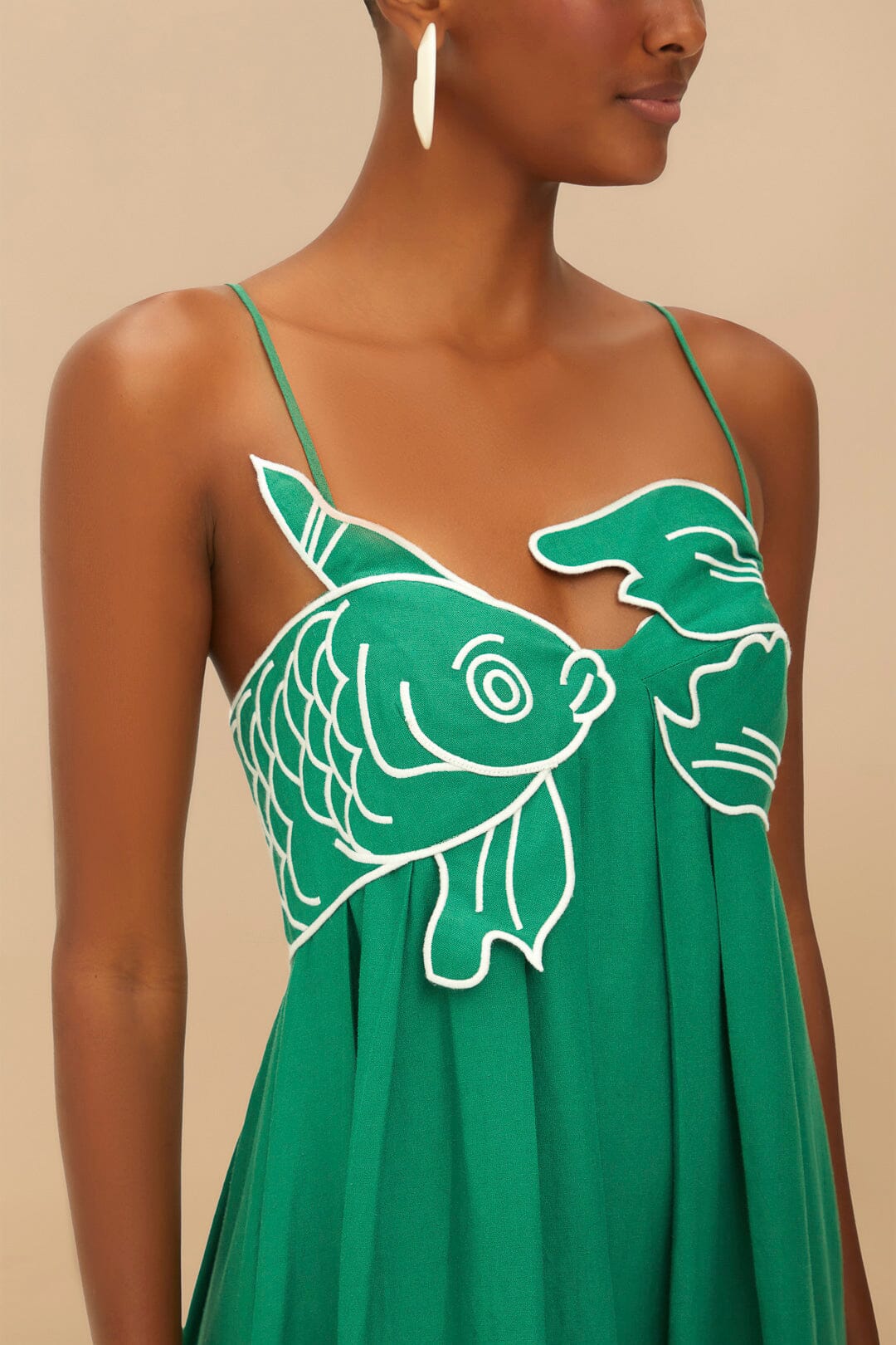 Green Fish Top LENZING™ ECOVERO™ Euroflax™ Maxi Dress – FARM Rio