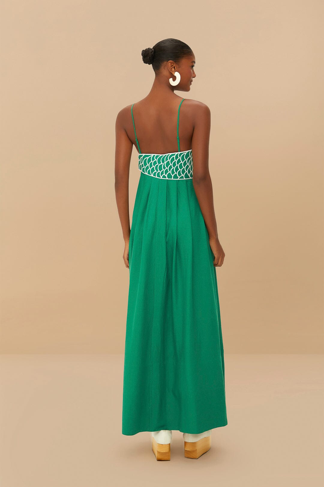 Green Fish Top LENZING™ ECOVERO™ Euroflax™ Maxi Dress – FARM Rio