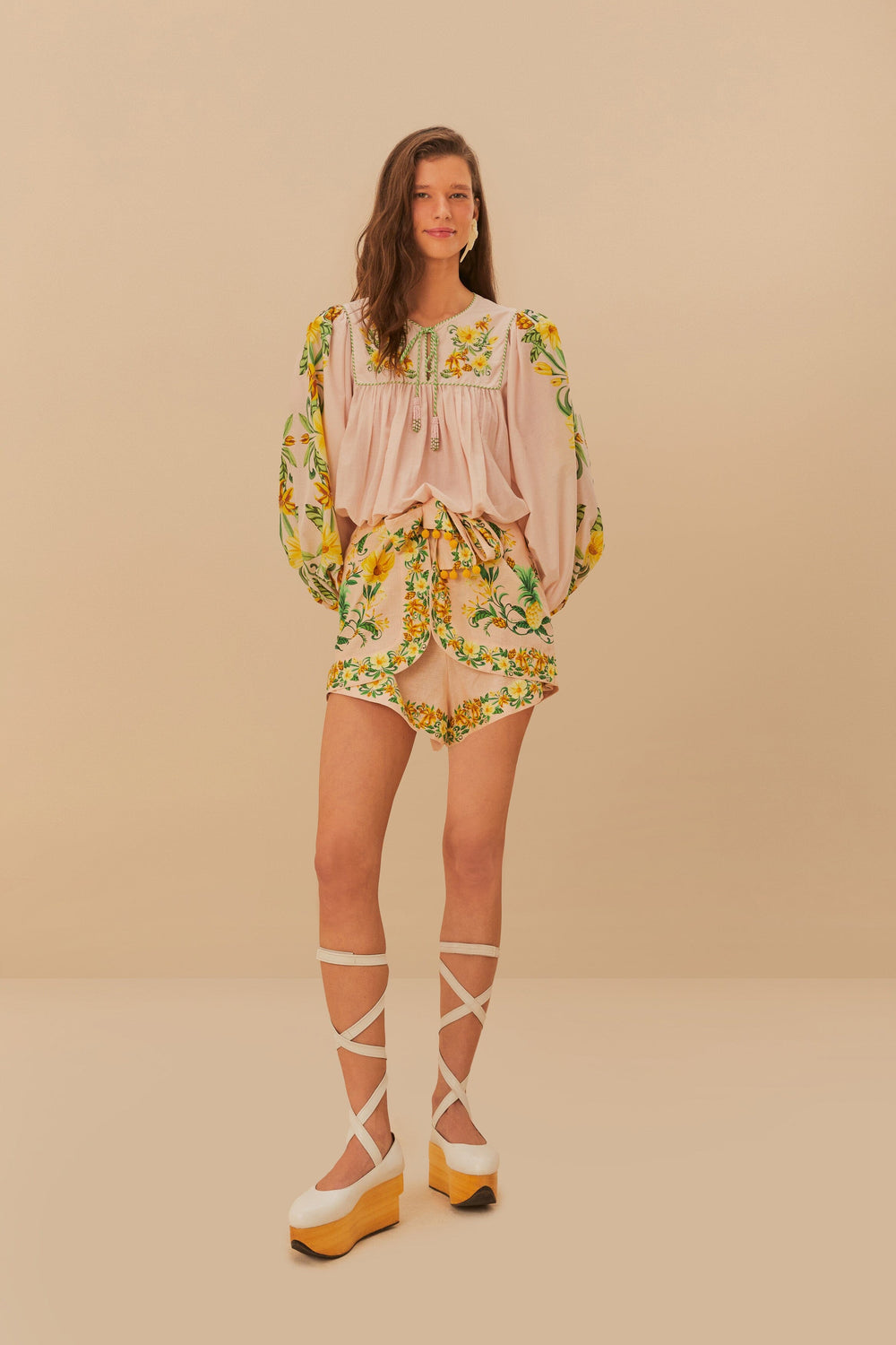 Pink Botanical Beauty Long Sleeve Blouse – FARM Rio