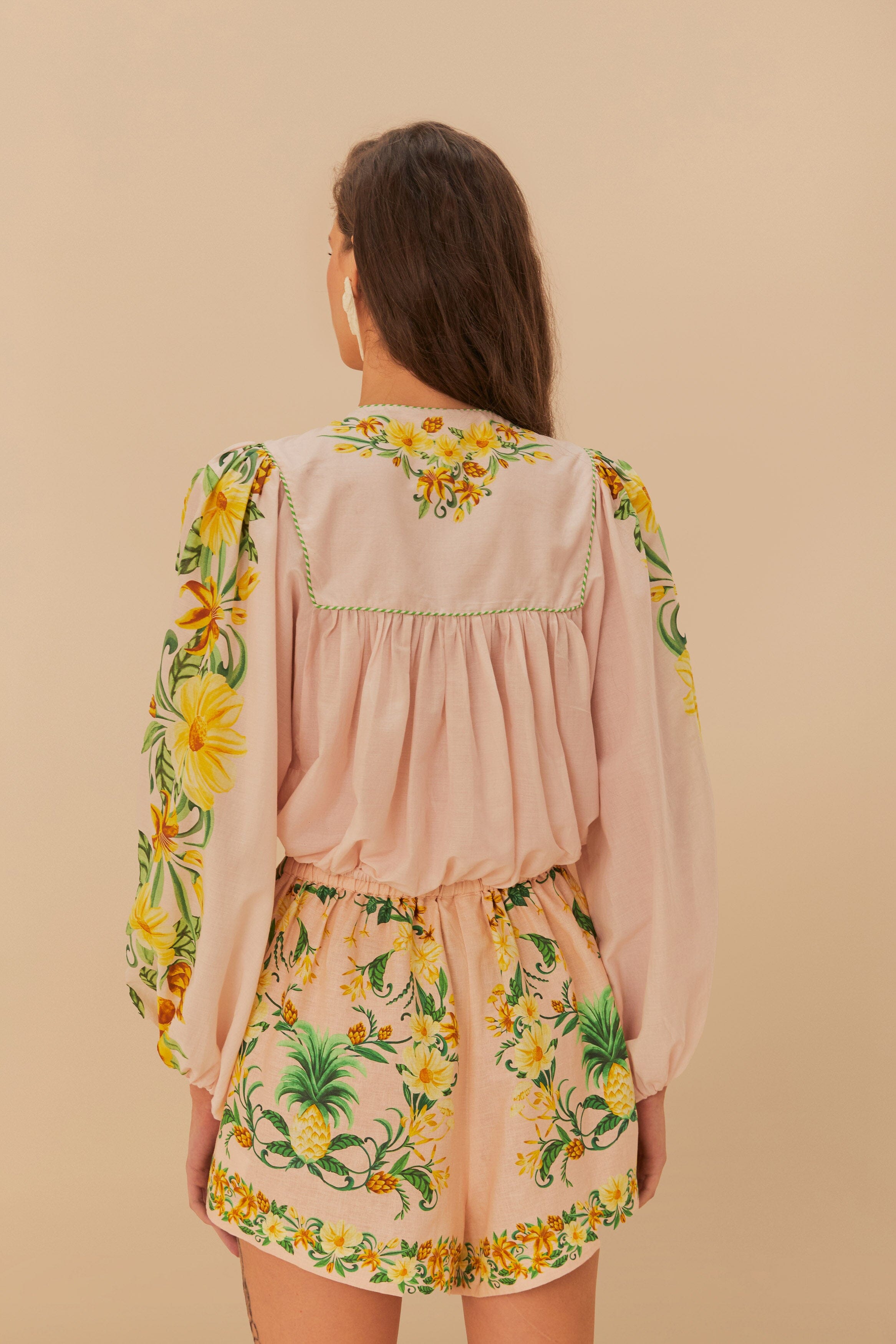 Pink Botanical Beauty Long Sleeve Blouse – FARM Rio