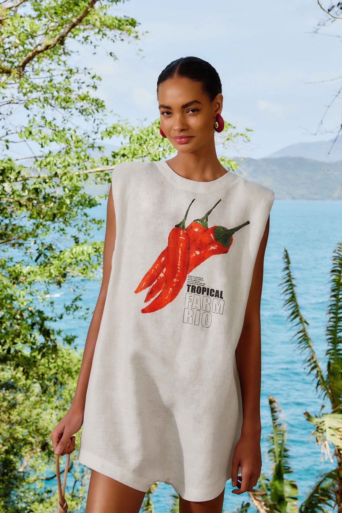 Off-White Farm Rio Pepper Euroflax™ Premium Linen Romper – FARM Rio