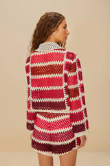 Red Colorful Crochet Tiles Shorts – FARM Rio