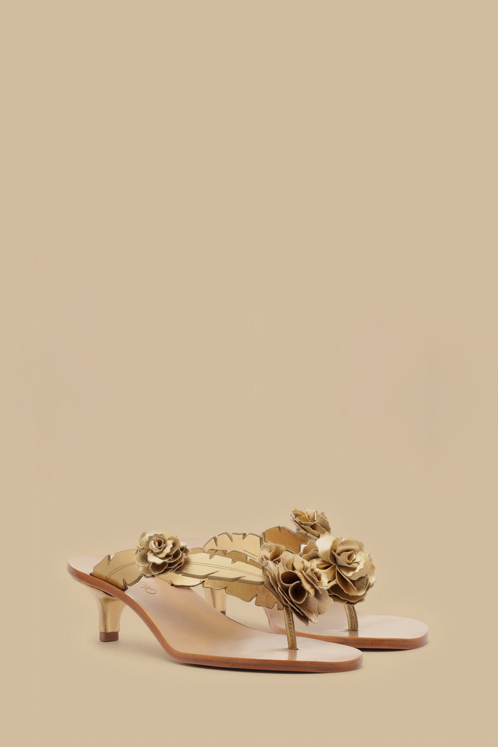 Gold Blooming Kitten Sandal – FARM Rio