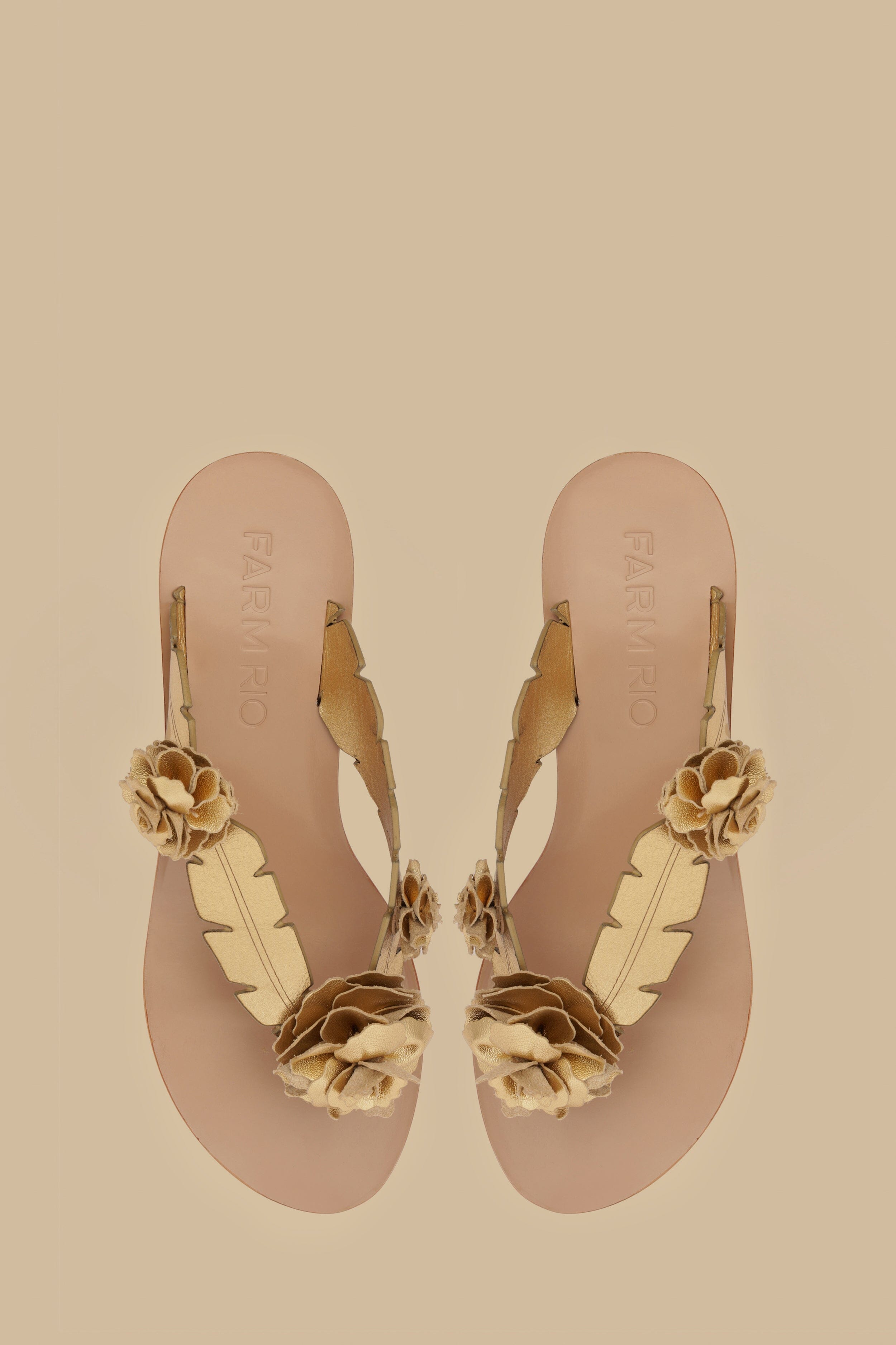 Gold Blooming Kitten Sandal – FARM Rio
