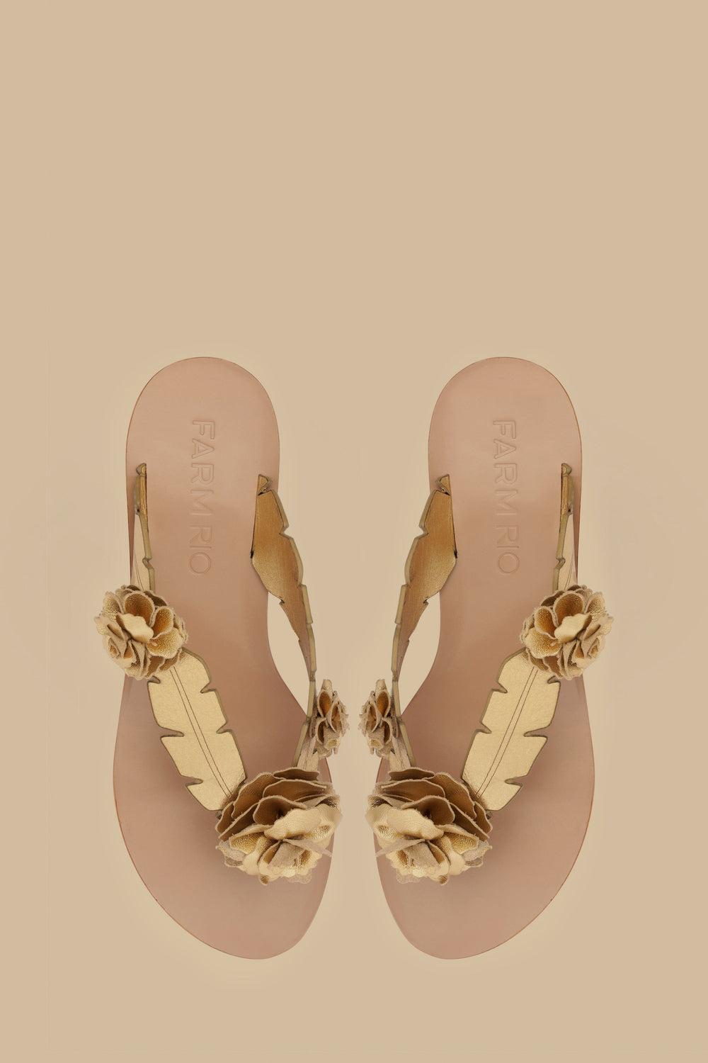 Gold Blooming Kitten Sandal – FARM Rio