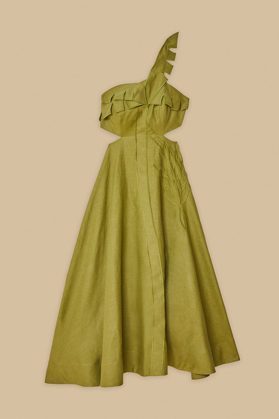 Green Palm Tree Euroflax™ Premium Linen Maxi Dress – FARM Rio