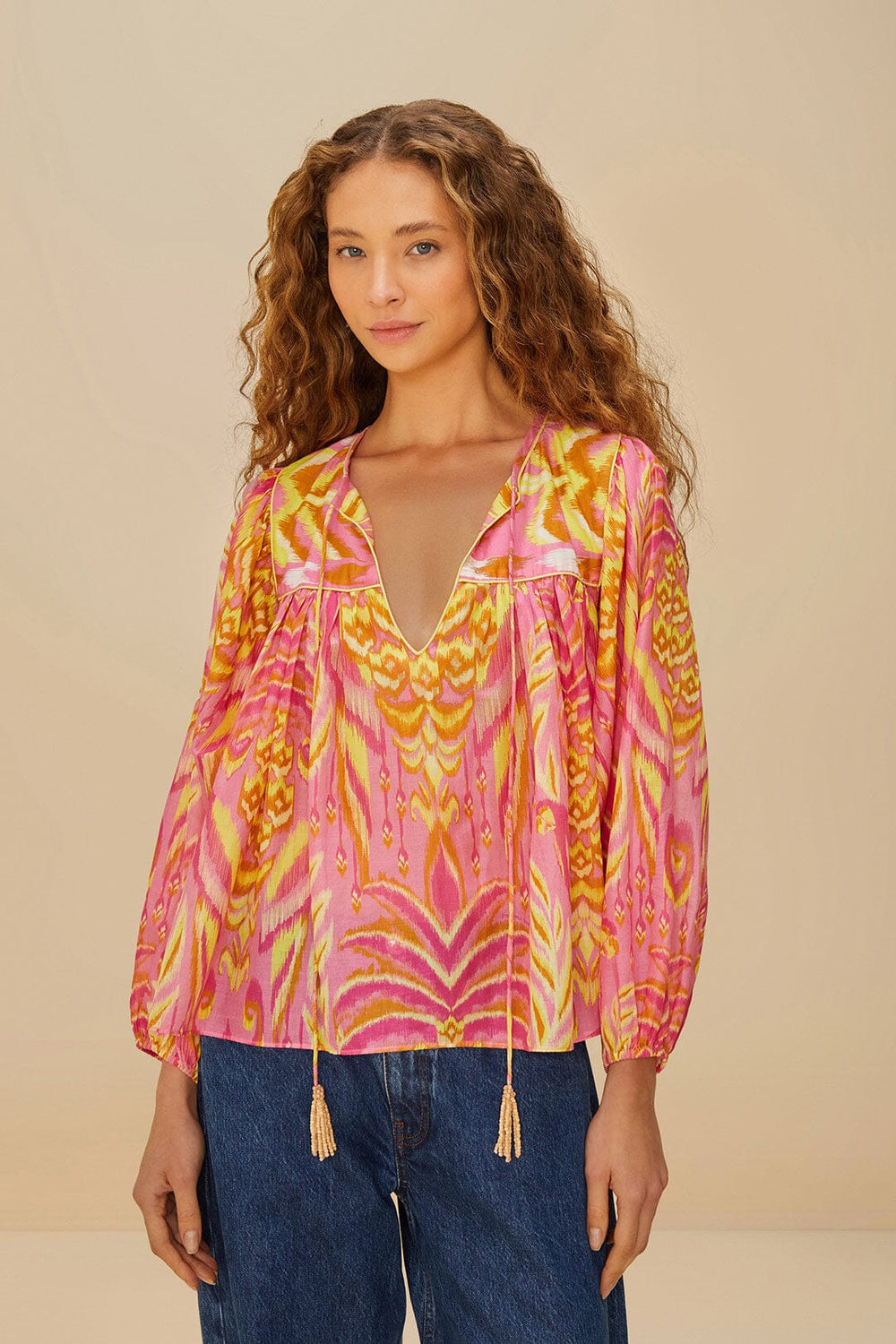 Pink Pineapple Tapestry Blouse – FARM Rio