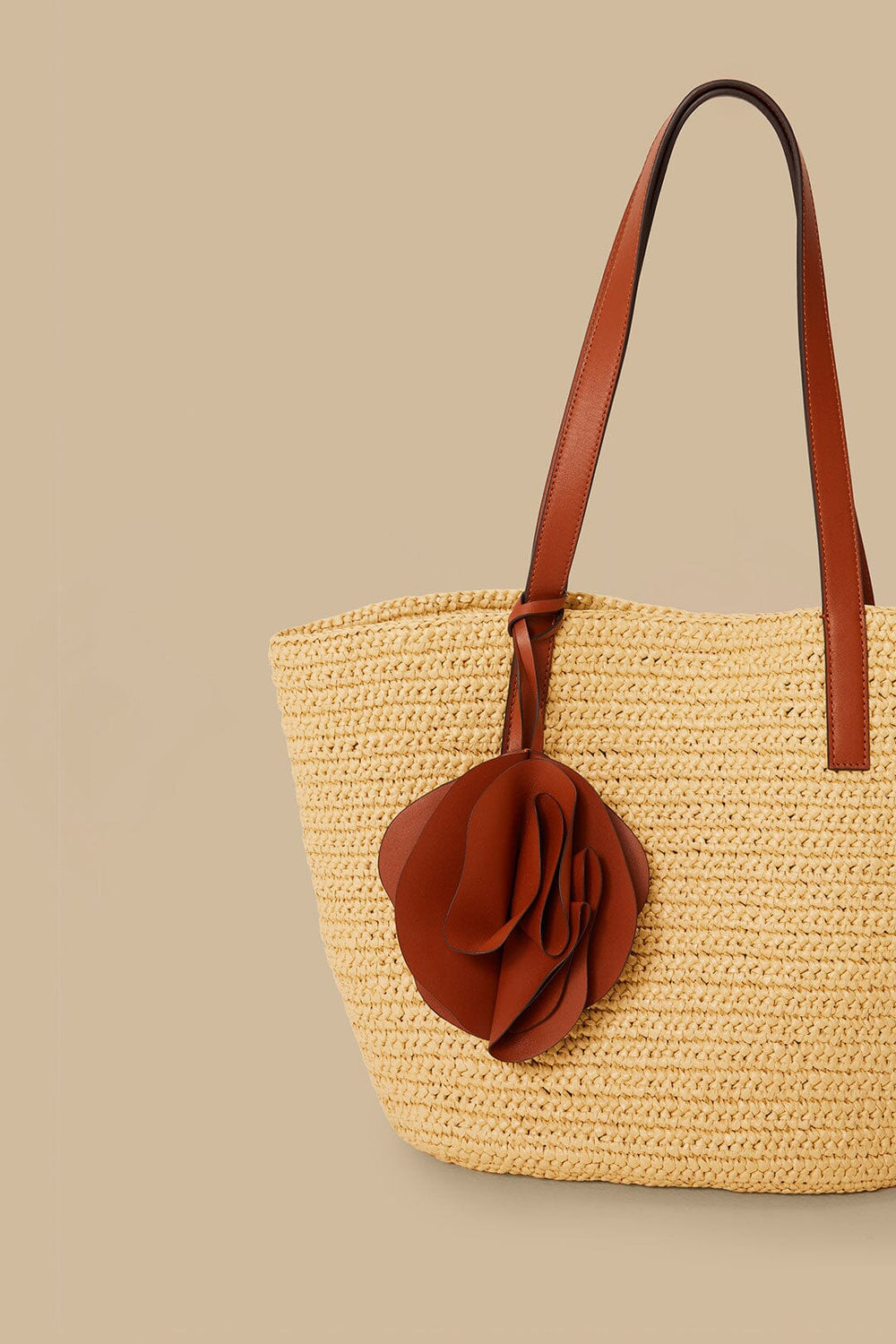 Caramel Raffia Basket Bag – FARM Rio