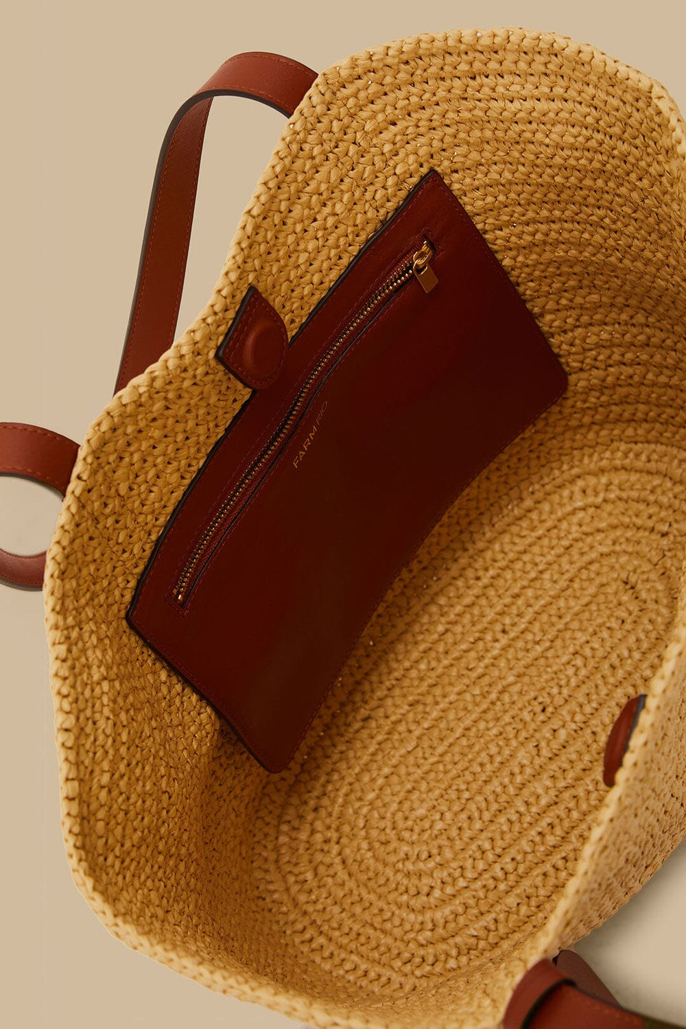Caramel Raffia Basket Bag – FARM Rio