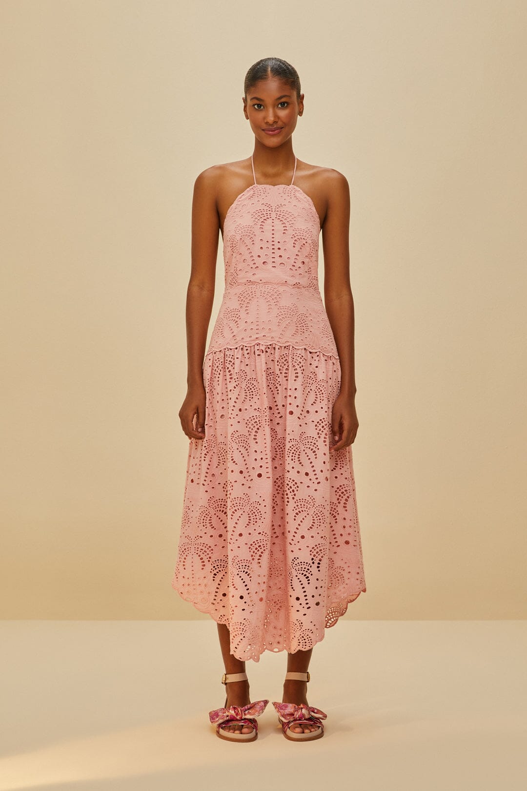 Beige Spring Affair Scarf Flat Sandal – FARM Rio