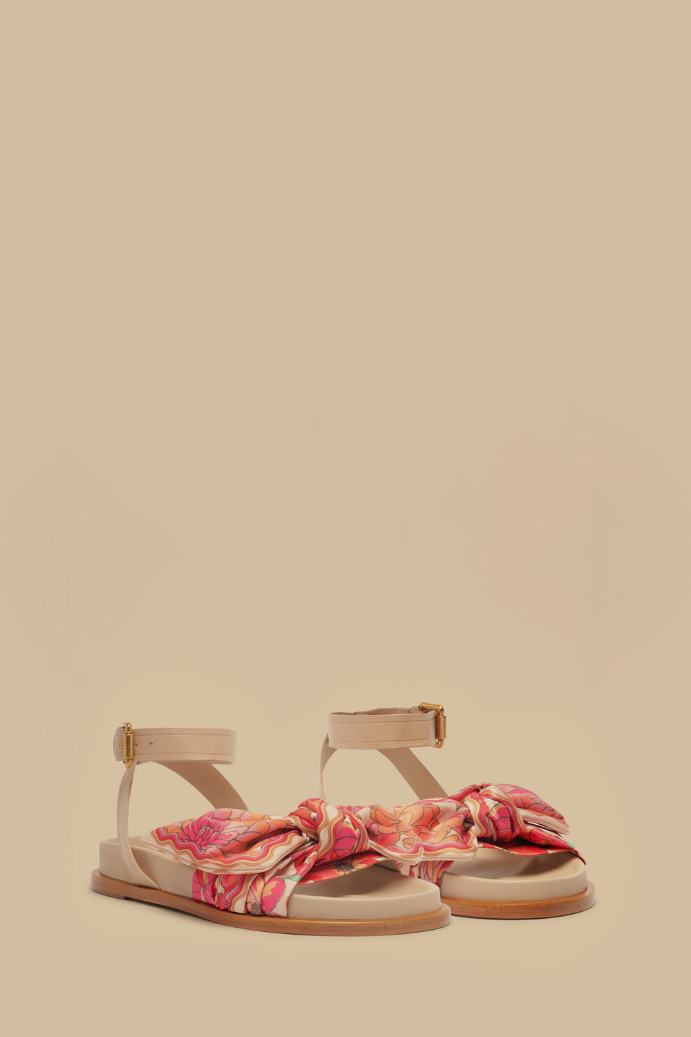 Beige Spring Affair Scarf Flat Sandal – FARM Rio