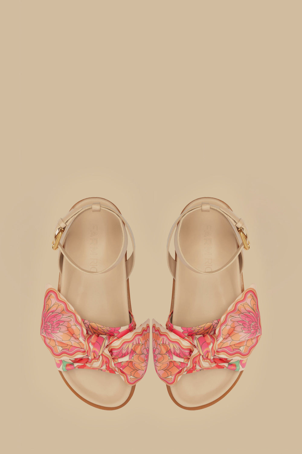 Beige Spring Affair Scarf Flat Sandal – FARM Rio