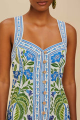 Off-White Tropicance Porcelain Garden Euroflax™ Premium Linen Mini Dre – FARM Rio