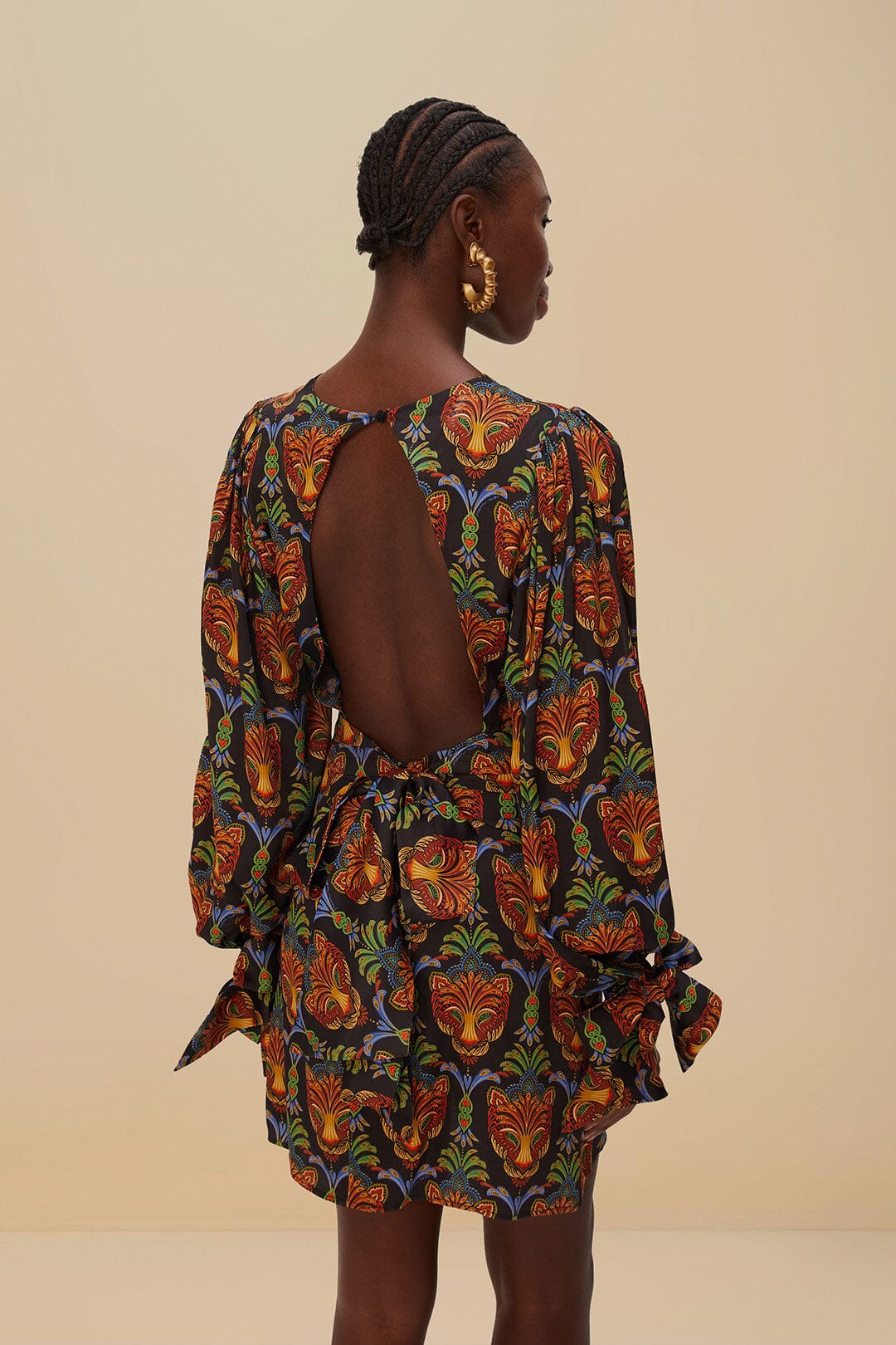 Black Boho Panther LENZING™ ECOVERO™ Viscose Mini Dress – FARM Rio