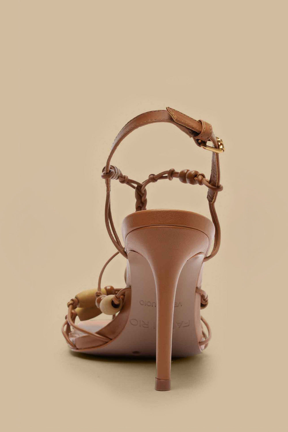 Tan High Heel Beads Sandal – FARM Rio