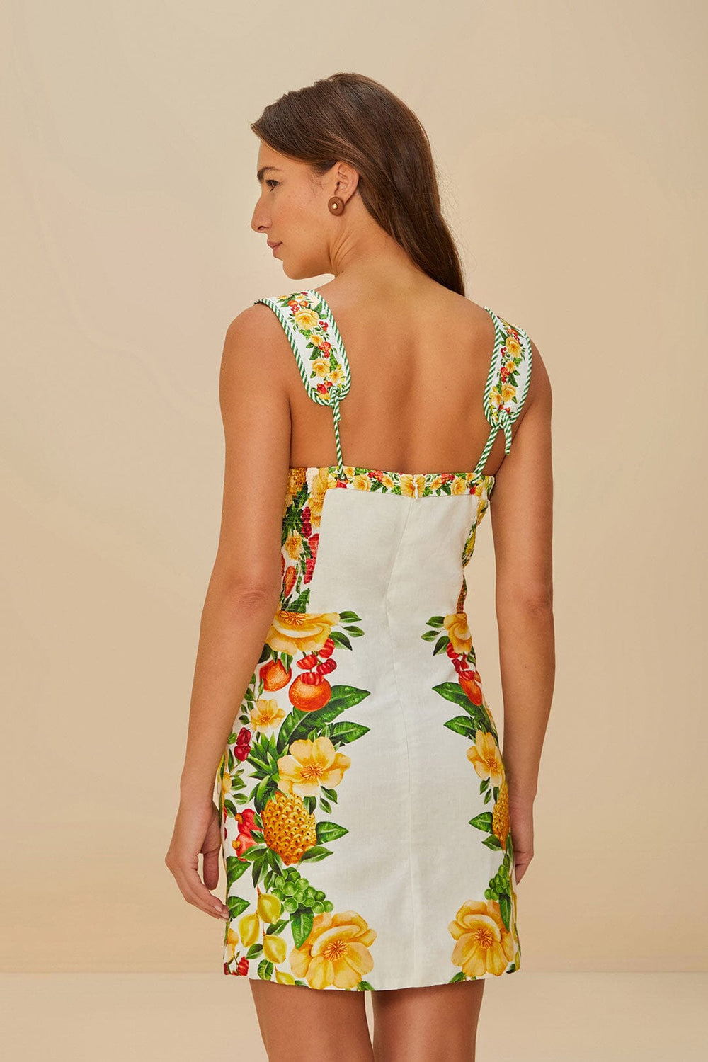 Off-White Picnic Flowers LENZING™ ECOVERO™ Euroflax™ Mini Dress – FARM Rio