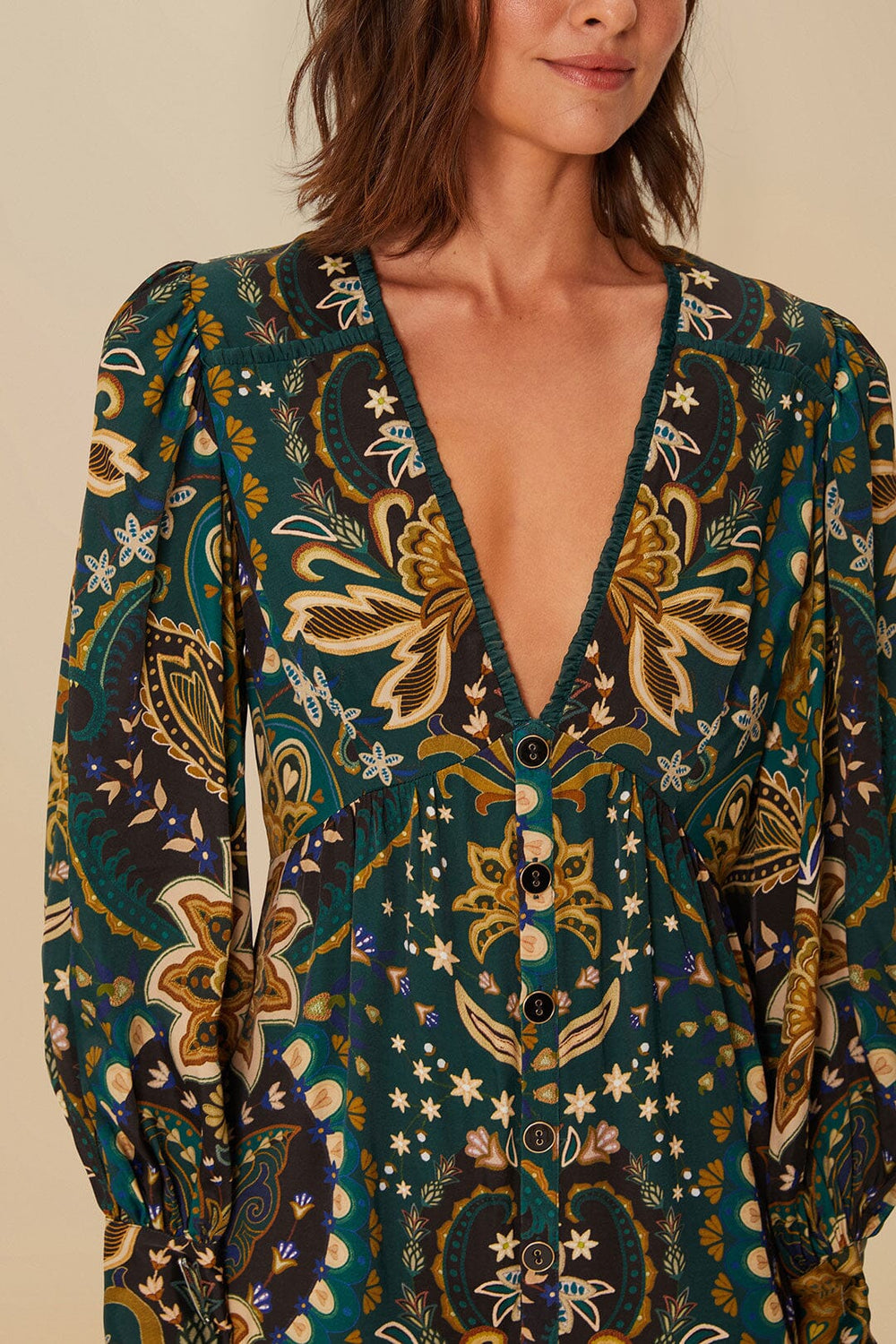 Black Jaipur LENZING™ ECOVERO™ Viscose Mini Dress – FARM Rio